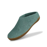 Glerups Unisex Felt Wool Slip-on Slipper with Rubber Sole - North Sea