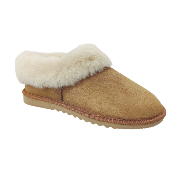 sheepskin slippers Brown Mule Slippers for Women