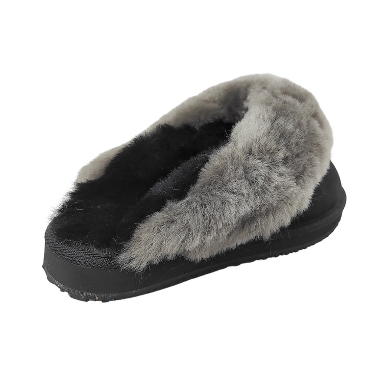 Ladies Karo Scuff - Black/Grey - NZ Made - SALE!