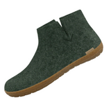 Glerups Unisex Felt Wool Boot with Honey Rubber Sole - Forest