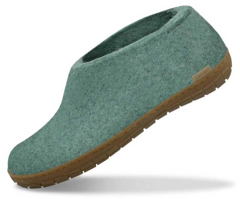 Glerups Unisex Felt Wool Shoe with Rubber Sole - North Sea