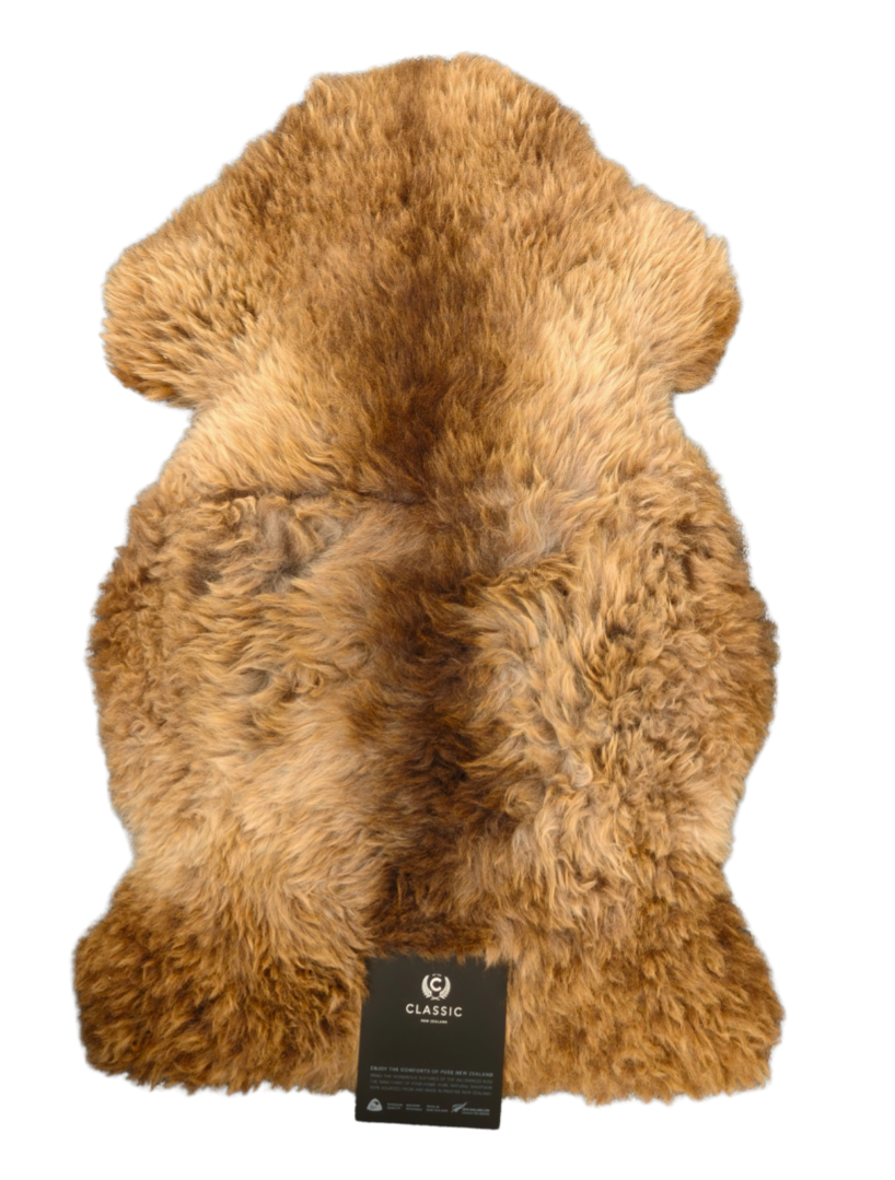 Natural Black Single Sheepskin Rug - NZ Made #J31