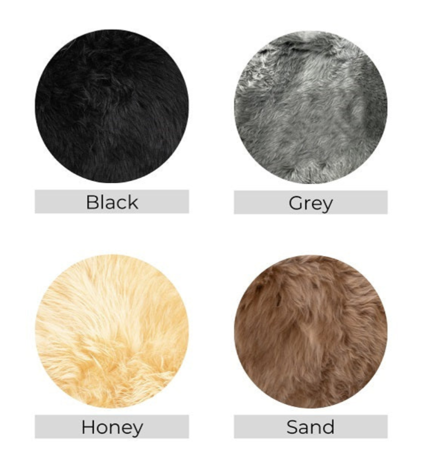 Sheepskin Rug, size 1.5 - 5 Colour option - NZ Made