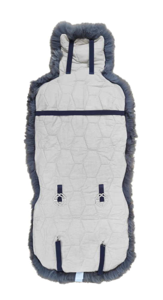 Car Seat Cover Single - Long Wool - Grey/Slate