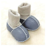 SALE! Blue - Taylor Sheepskin Baby Booties - 18-24months only