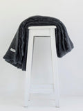 Windermere Mohair Knee Rug - Charcoal