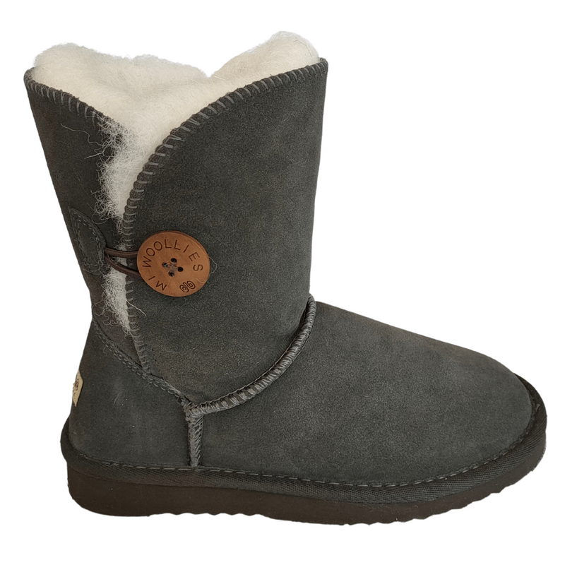 Ladies Button Boots - Chocolate - SALE!