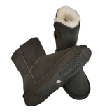 Ladies Button Boots - Chocolate - SALE!