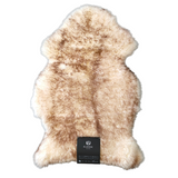 Single Ivory With Brown Tip Sheepskin Rug - NZ Made