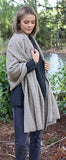 Lothlorian Possum & Merino Bobble Wrap/Scarf/Blanket - Natural