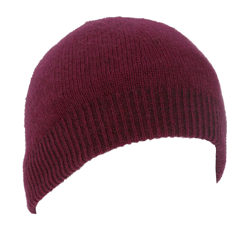 Lothlorian Possum & Merino Unisex Double Thickness Skull Beanie, Berry