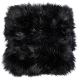 Sheepskin Cushion Cover -  Black - Standard or Large Size