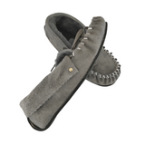 Unisex Glen Moccasin Premium Slipper - Grey - NZ Made