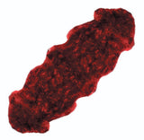 Double Sheepskin Rug - Red with Black Tip