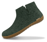 Glerups Unisex Felt Wool Boot with Honey Rubber Sole - Forest