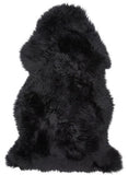 Single Large Sheepskin Rug - Black