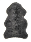 Single Large Sheepskin Rug - Grey