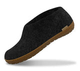 Glerups Unisex Felt Wool Shoe with Rubber Sole - Charcoal