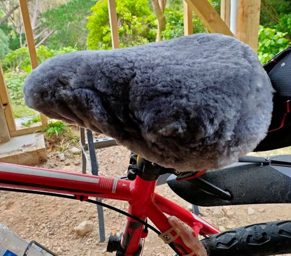 Sheepskin hot sale bike seat