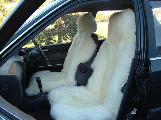 Sheepskin Car Seat Cover - Sand - NZ Made