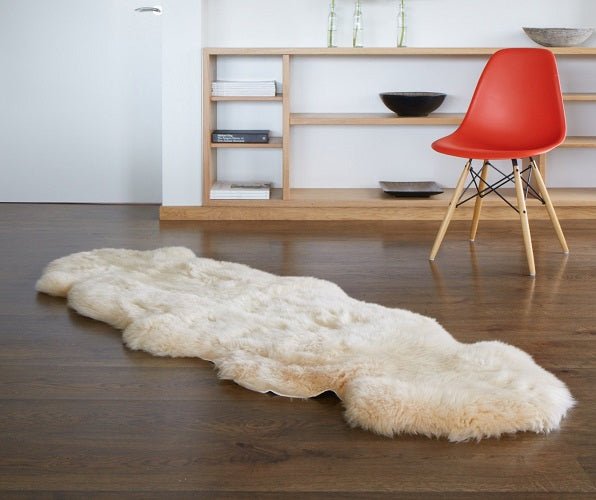 Double Sheepskin Rug - Honey - NZ Made