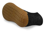 Glerups Unisex Felt Wool Boot with Honey Rubber Sole - Charcoal