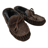 Unisex Glen Moccasin Premium Slipper - Mahogany - NZ Made