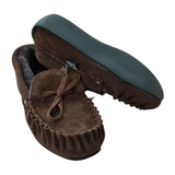 Unisex Glen Moccasin Premium Slipper - Mahogany - NZ Made