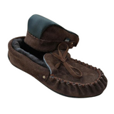 Unisex Glen Moccasin Premium Slipper - Mahogany - NZ Made