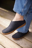 Glerups felt wool slip-on slippers for indoor and light outdoor use
