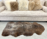 Natural Black 1.5 Sheepskin Rug - NZ Made #31