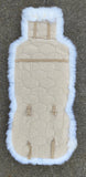 Car Seat Cover Single - Long Wool - White/Ivory