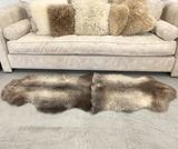 Natural Black Double Sheepskin Rug - NZ Made #21