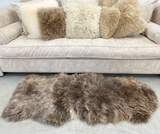 Natural Black 1.5 Sheepskin Rug - NZ Made #35