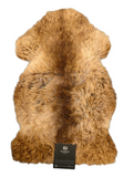 Natural Black Single Sheepskin Rug - NZ Made #J31