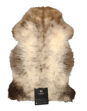 Natural Black Single Sheepskin Rug - NZ Made #J24