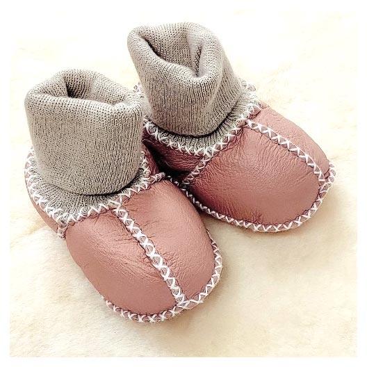 Pink - Taylor Sheepskin Baby Booties - 18-24months