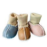 Blue - Taylor Sheepskin Baby Booties - 18-24months