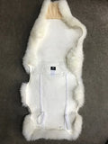 Sheepskin Car Seat Cover - White with Brown Tip - NZ Made