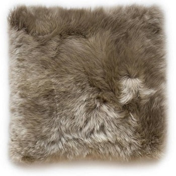 Sheepskin Cushion Cover - Taupe - Standard or Large Size