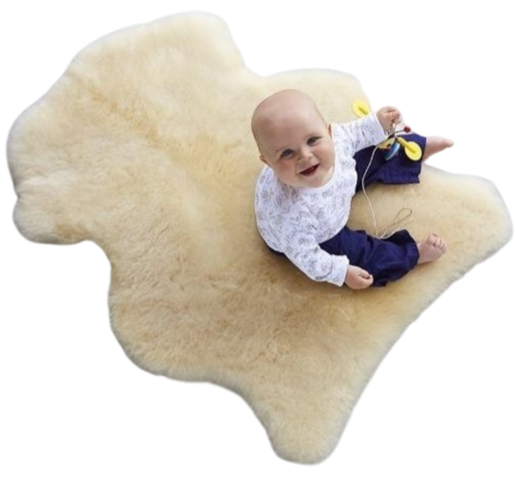 Sheepskin Baby Rug - Long Wool - NZ Made