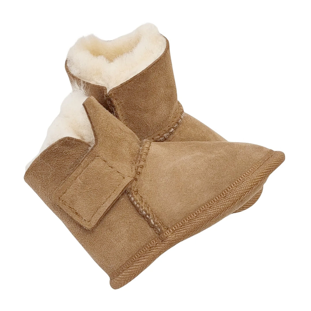 Infants Velcro Boots, 0-24months - Chestnut - NZ Made