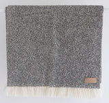 Wool Twill Throw - Grey - NZ Made
