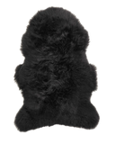 Single Black Sheepskin Rug - NZ Made