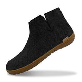 Glerups Unisex Felt Wool Boot with Honey Rubber Sole - Charcoal